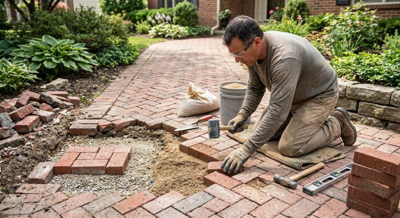 Brick Driveway Repair in Orange County, CA