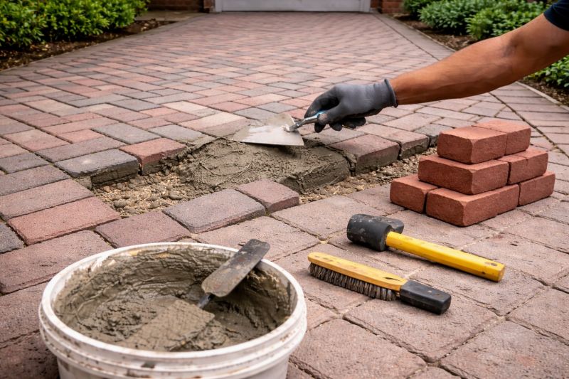 Brick Flatwork Repair in Corona, CA