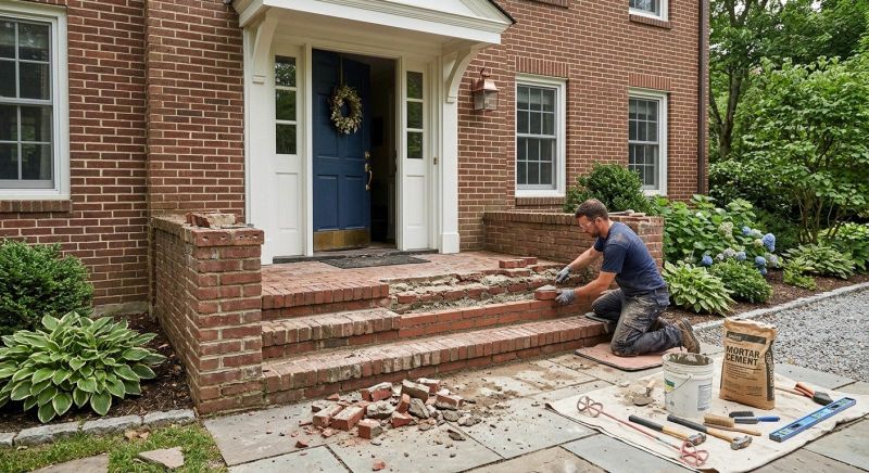 Brick Flatwork Repair in Corona, CA