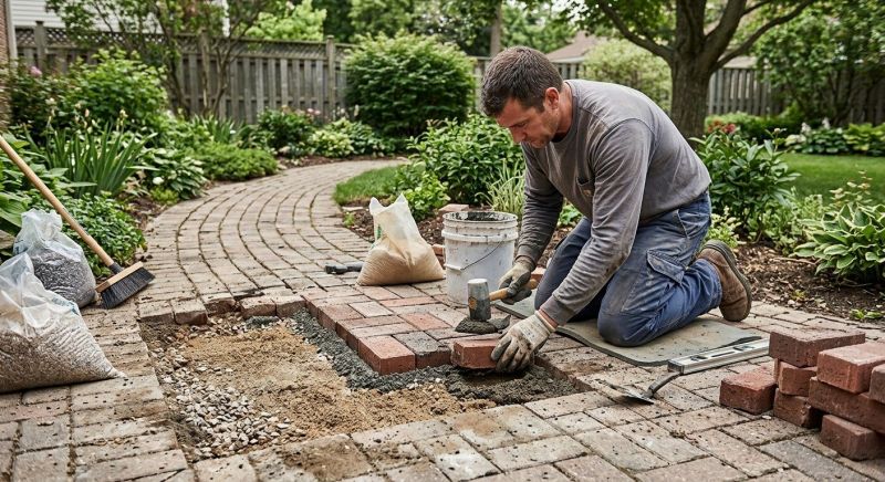 Brick Hardscape Repair in Orange County, CA