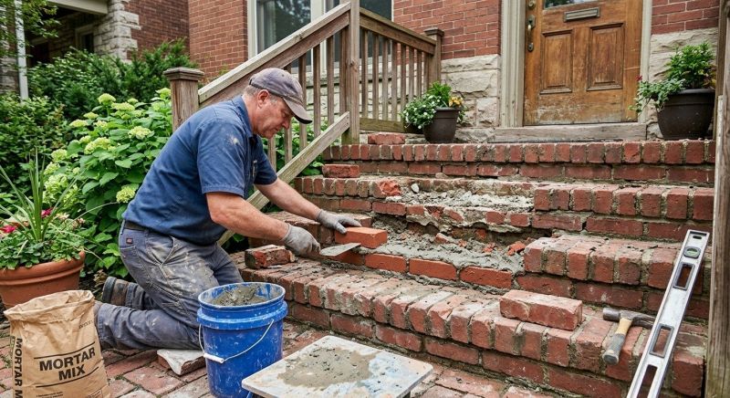 Brick Steps Repair in Orange County, CA