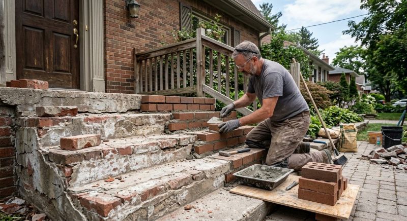 Brick Steps Repair in Orange County, CA