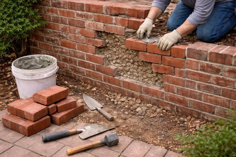 Brick Wall Repair in Chino Hills, CA