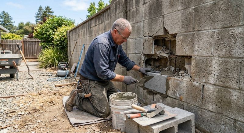 Cement Block Repair in Orange County, CA