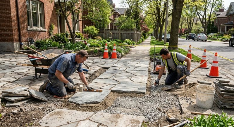 Stone Walkway Repair in Orange County, CA